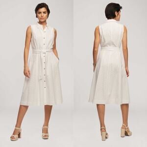 White Eyelet Diane Midi Shirt
Dress Anne Klein Women’s Size 14